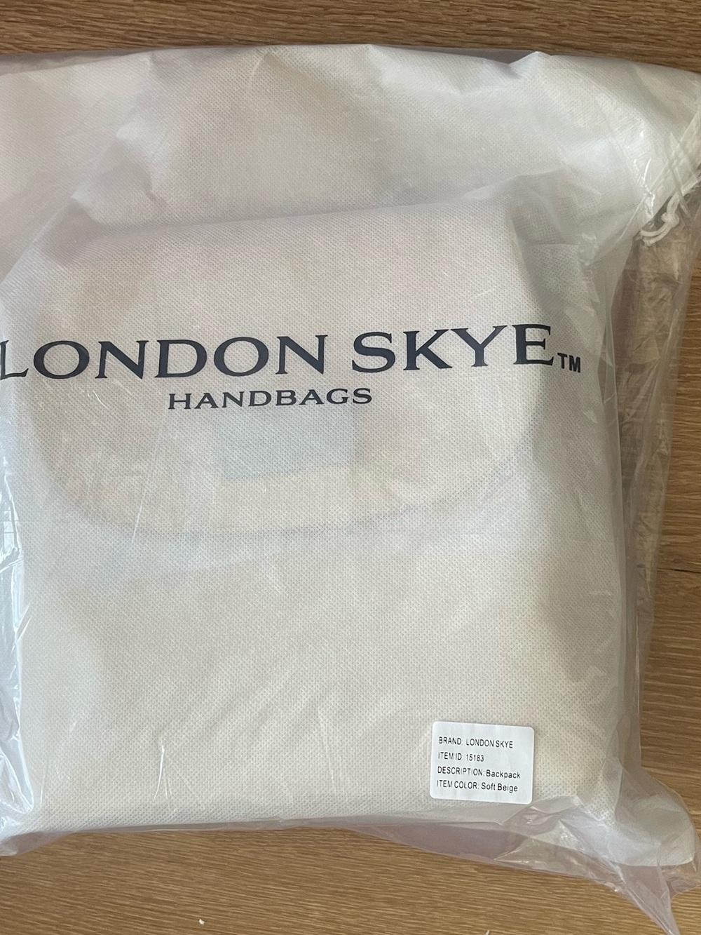 Soft Beige Top-Handle Backpack - Picture 2 of 16